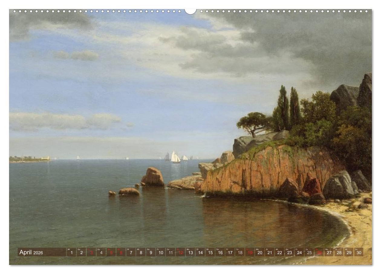 Gemalte Landschaften (Wandkalender 2026 DIN A2 quer), CALVENDO Monatskalender: Beeindruckende Kunstwerke aus einer verganenen Epoche (CALVENDO Kunst)