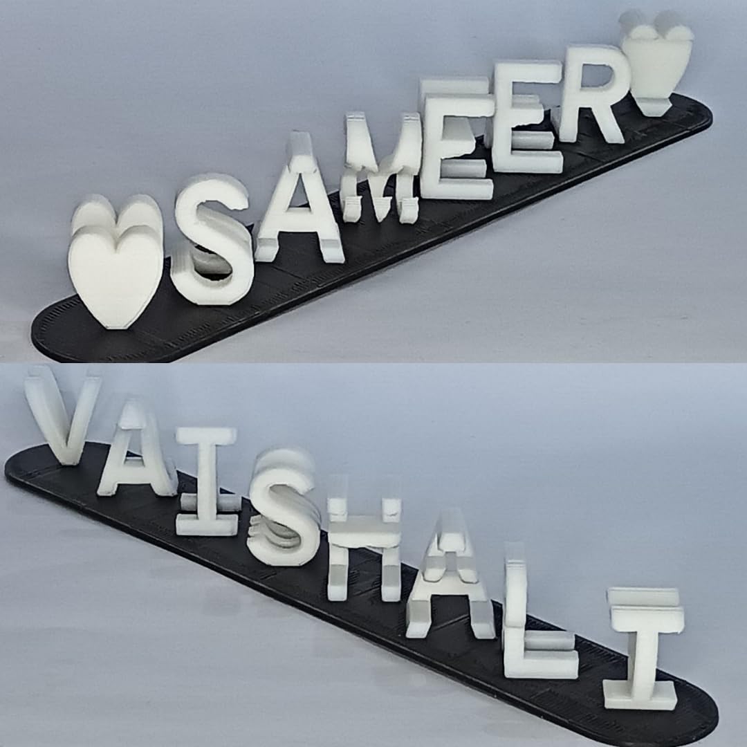 Couple Name (Two color) | Personalized Dual Name Illusion | 3D Flip Name Plate | Gift for Husband Wife Boyfriend, Valentine, Anniversary, Birthday, Wedding (Upto 7 Character) — Amazon image 6