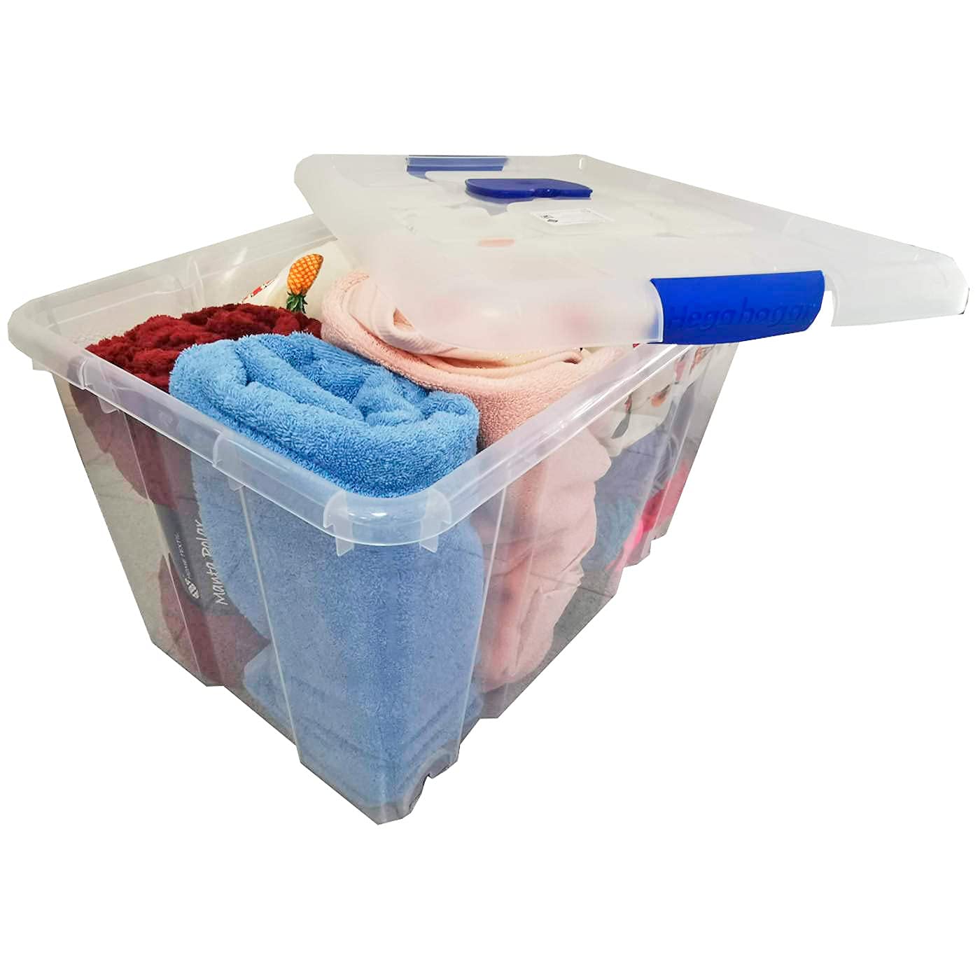 Acan Tradineur - Confezione da 4 Scatole di Archiviazione - Realizzato in plastica - Contenitore per riporre giocattoli, libri, vestiti, coperte - N.º 4-35,7 x 59 x 40,5 cm - 55 litri
