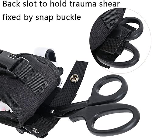 Miniatura 5 de SABADO Tactical Blow Out Med Pouch Bleeder Emergency First Aid Kit MOLLE Clip Trauma Shears Tourniquet Holder Empty IFAK Pouch (Kit Not Included)