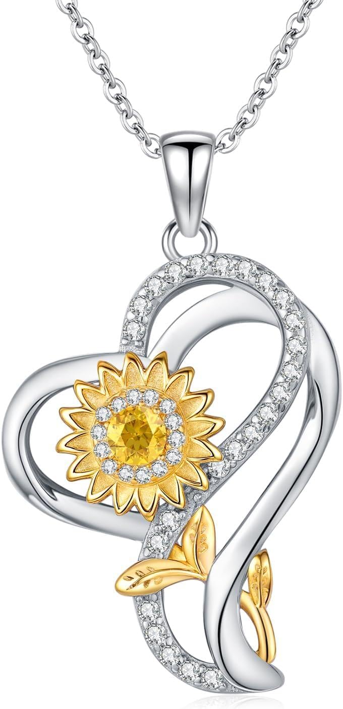 Star of David/Sunflower/Moon/Sun Necklace for Women 925 Sterling Silver Magen David Pendant with Wooden Jewish Star Necklace Jewelry Christmas Gifts for Men Women