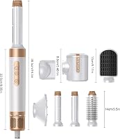 UKLISS 7 az 1-ben Hajformázó Készlet 1400W - Hajszárító Diffúzorral, Körkefe, Egyenesítő, Automata Göndörítő, 110.000 RPM Motor, 3 Hőfokozat 9