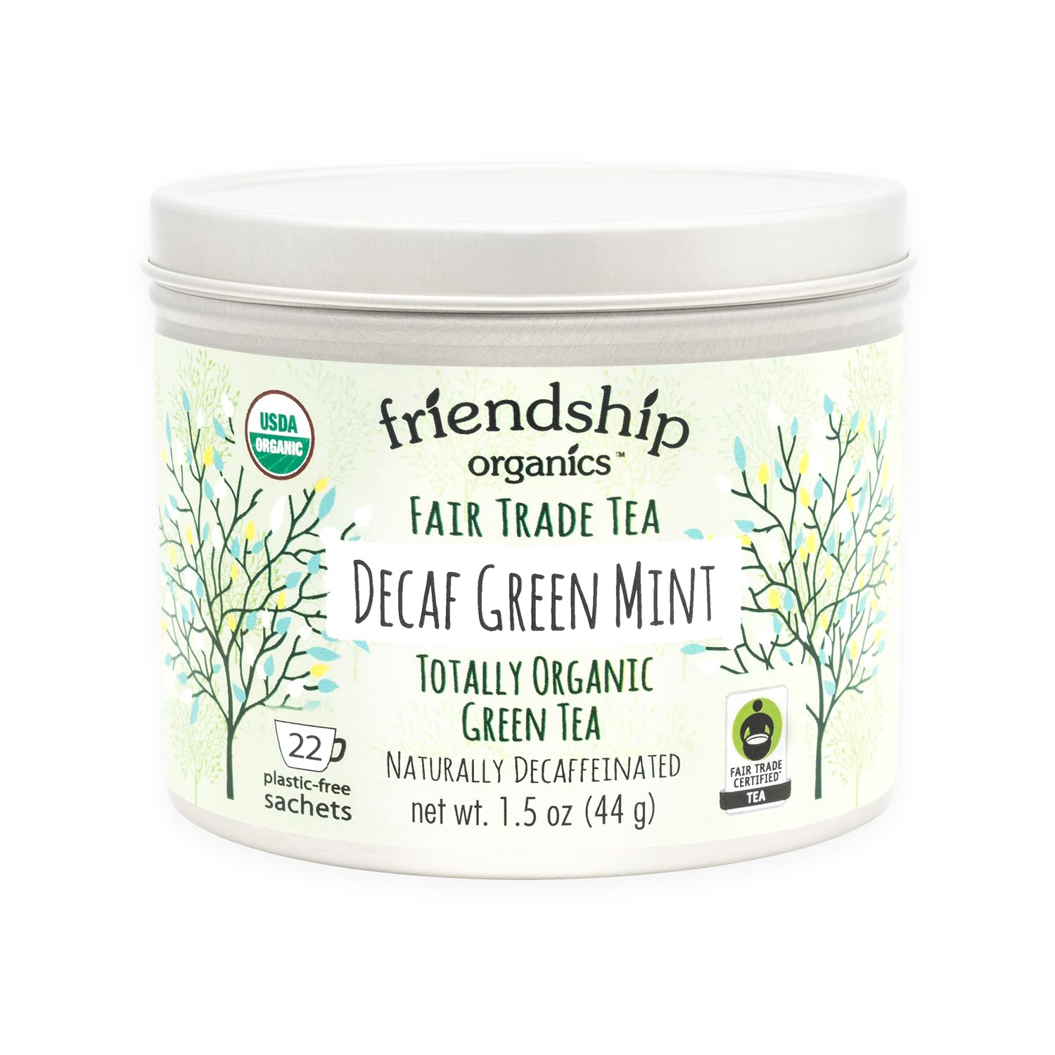 Amazon.com : Friendship Organics Decaf Green Mint Tea Bags