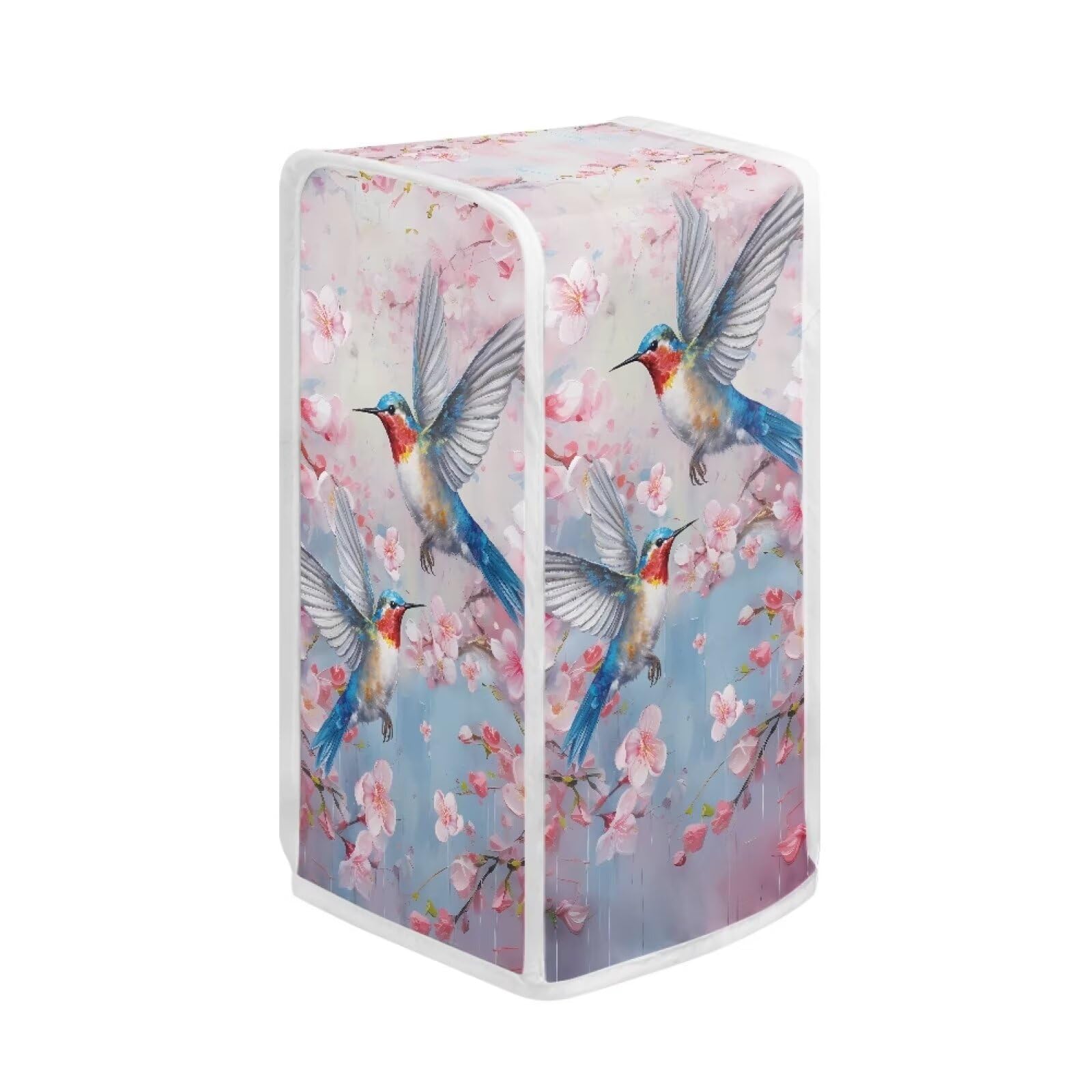 ZUXONGSY Hummingbird Electric Can Opener Cover Peach Blossom Can Opener Dust Cover Home Kitchen Cover Can Opener Cover for Gifts