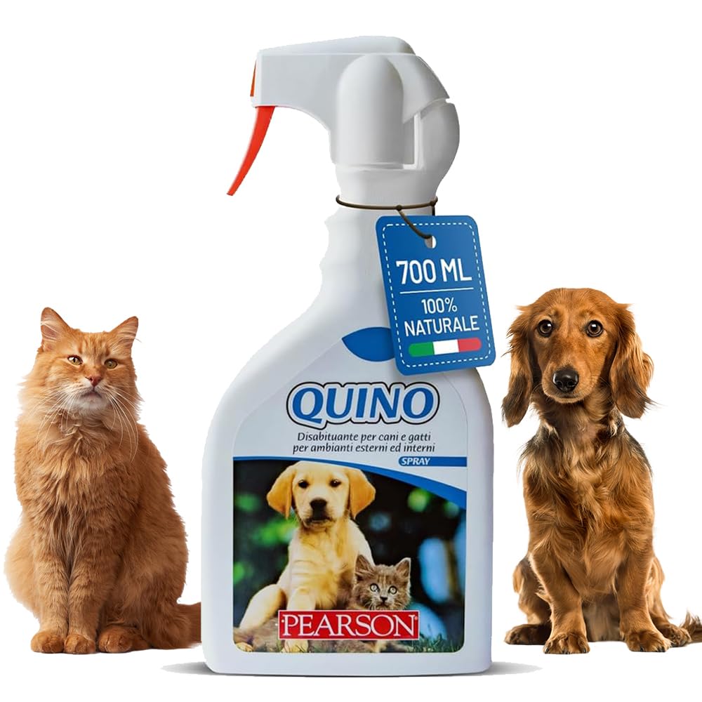 PEARSON Repelente para Gatos y Perros 700ML, Spray Educador para Gatos, Solución Anti Orina para Interiores y Exteriores, Repelente para Perros Made in Italy