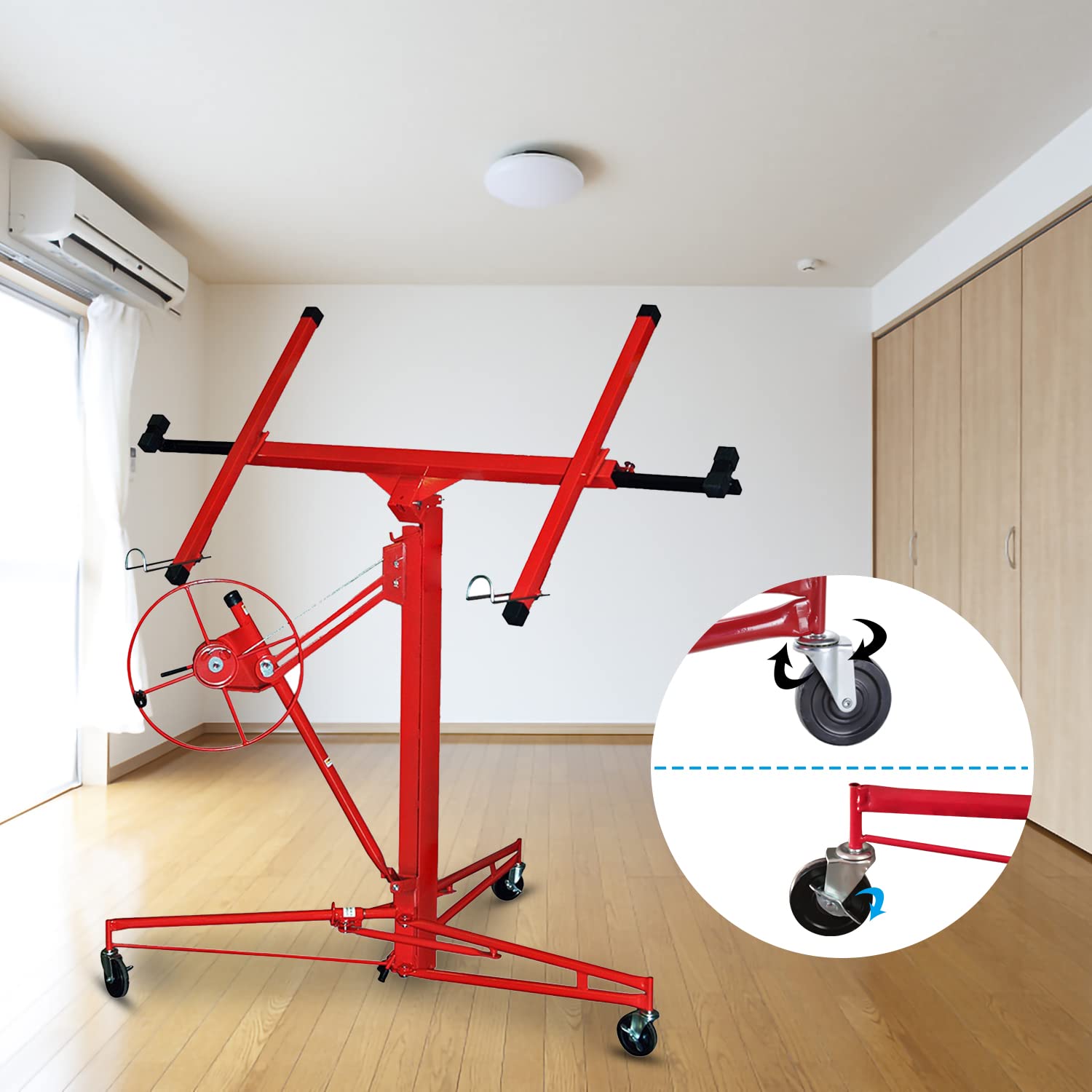 Lève-plaques De Plâtre Pour Cloisons Sèches Et Plafonds Nbsp Charge Max 68 Nbsp Kg Hauteur De Travail 140 350 Nbsp Cm Inclinaison A 60 99085377