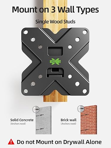 Miniatura 5 de USX MOUNT Soporte de pared pequeño para monitor de TV  Soporte de TV RV  con soporte de pared VESA giratorio e inclinable para televisores y