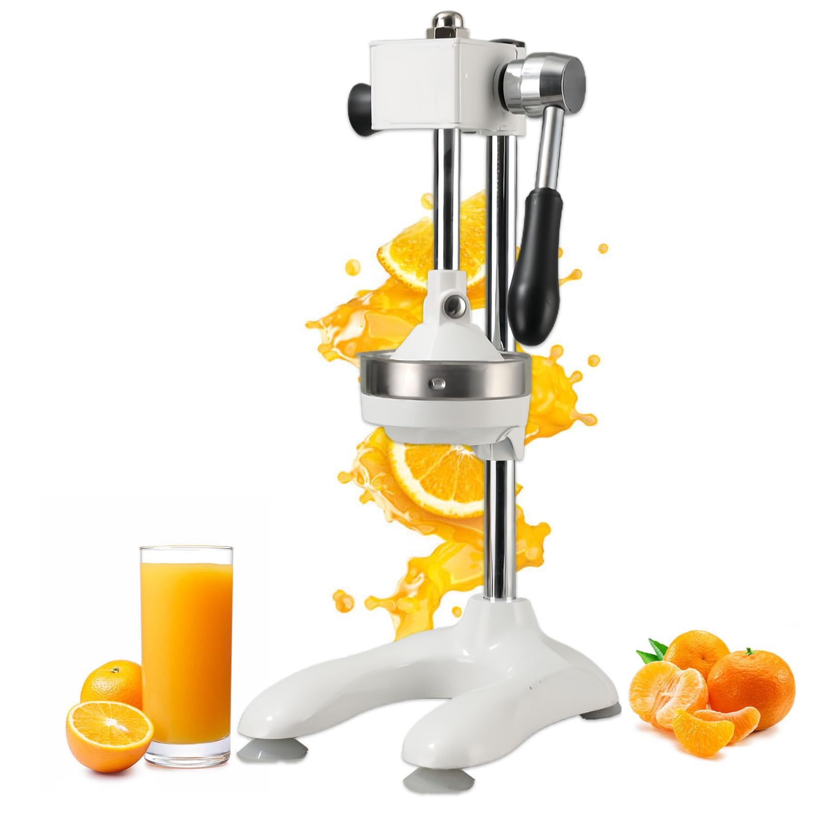 Exprimidor Manual Comercial, De Acero Inoxidable, Exprimidor Profesional De Cítricos para Cocina, Accesorio De Cocina para El Hogar, Exprimidor De Naranjas Manual White