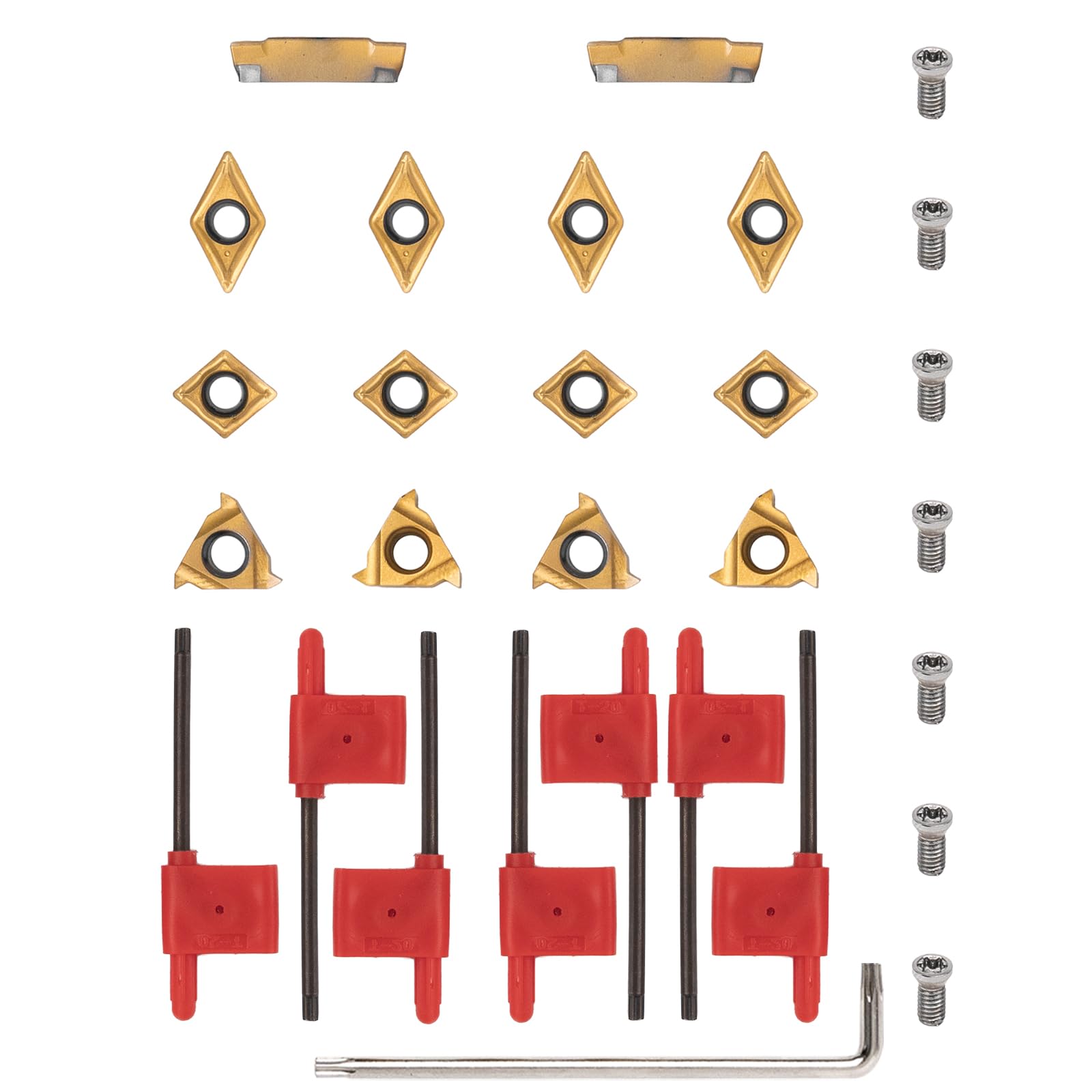 21Pcs Indexable Lathe Turning Tool Kit,3/8" 10mm Shank and Carbide Inserts — Amazon image 10