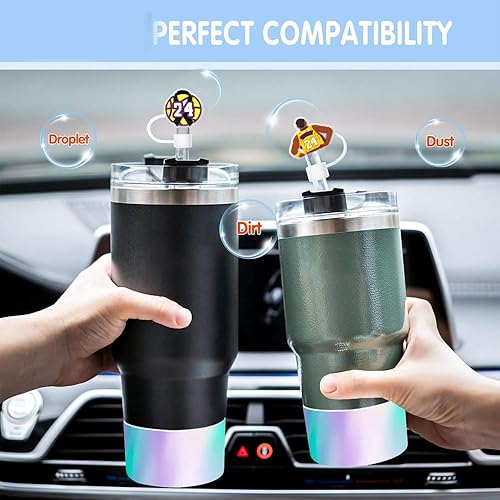 Miniatura 4 de Divertida cubierta de popote de silicona para Stanley de 30 y 40 onzas, tapa de popote para Stanley, cubierta de popote para decoración de regalos