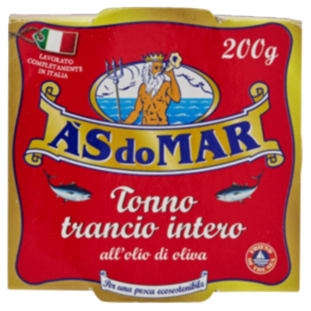 Asdomar Tonno trancio intero all'olio di oliva 200 g x24 confezioni