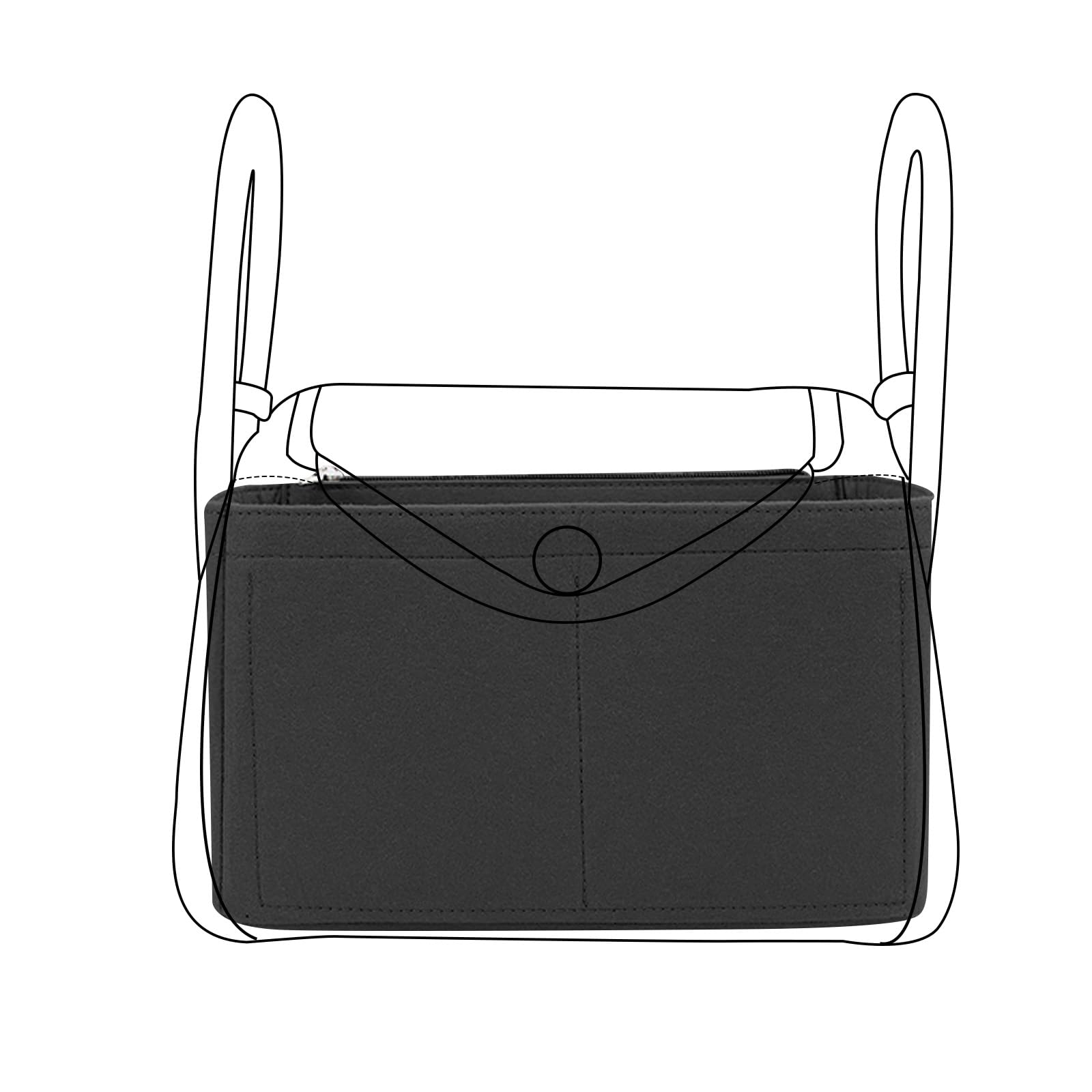 Organiseur de sac feutre Lckaey Y077black-S pour ne plus jamais perdre vos affai