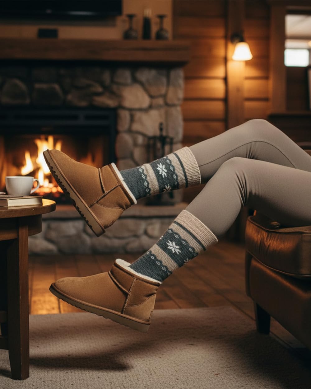 GoWith Calcetines de Alpaca de Lana (Pack de 2) Mujeres