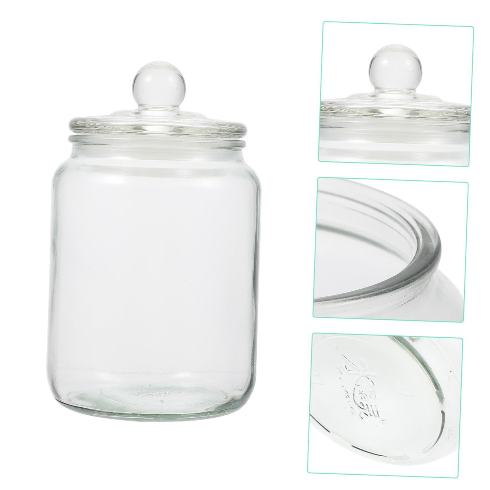 DOITOOL Vorratsglas Glas für Müsliaufbewahrung Transparent als Getreidebehälter für Küche oder Zuhause Schönes Vorratsbehälter