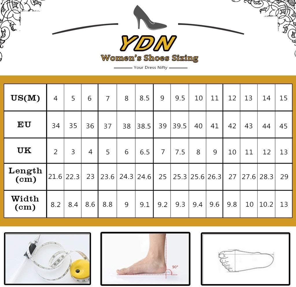 YDN Women's Chic Pointed Closed Toe Mid Heel Pumps Slip on Stiletto Slide Dress Shoe for Party Prom Size 4-15 US - Image 5