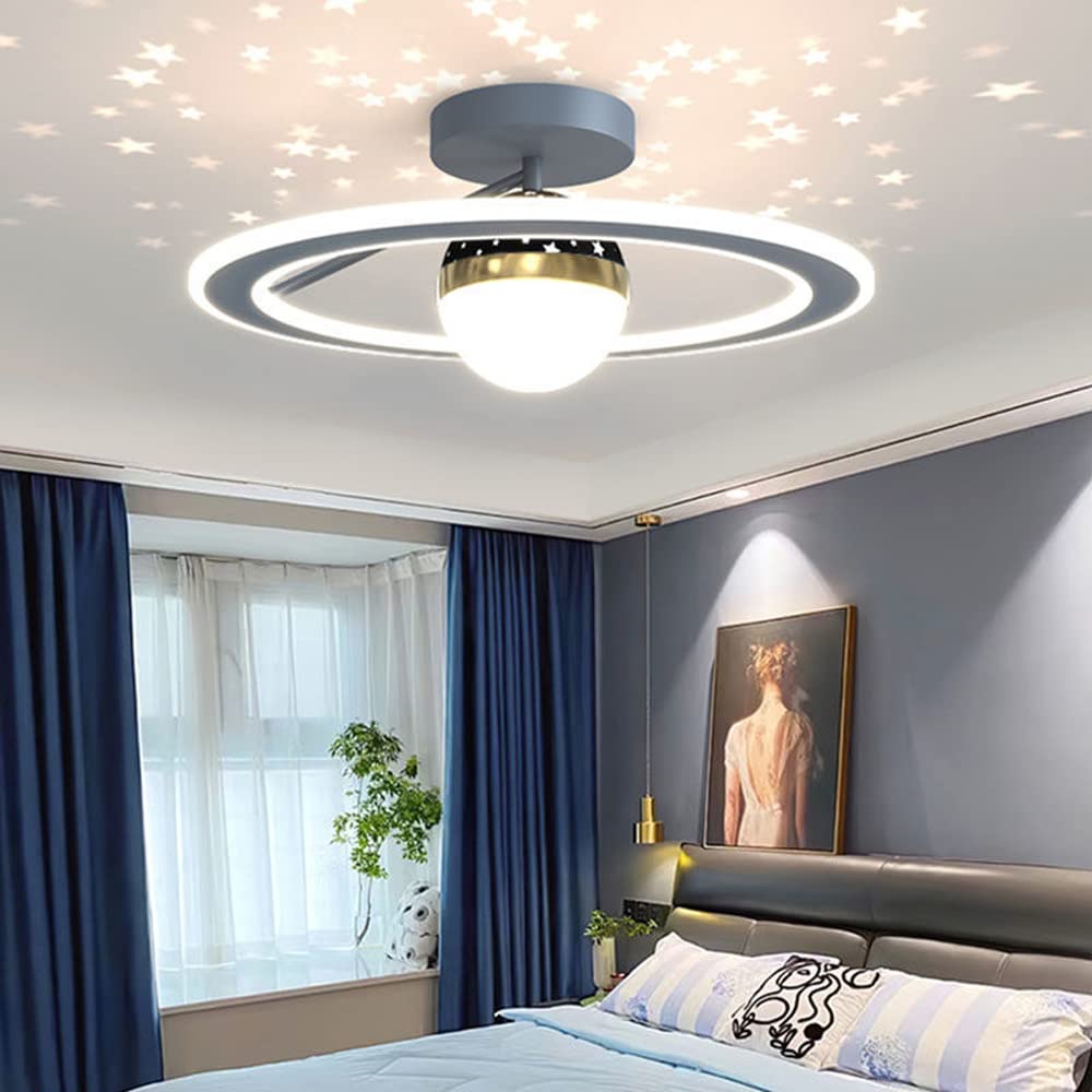 Lekka luksusowa lampa sufitowa LED do głównej sypialni 3000-6000 K Trójkolorowa regulacja zmiany światła Źródło światła Lampa sufitowa Przełącznik ścienny Wbudowany w instalację Oprawa sufitowa