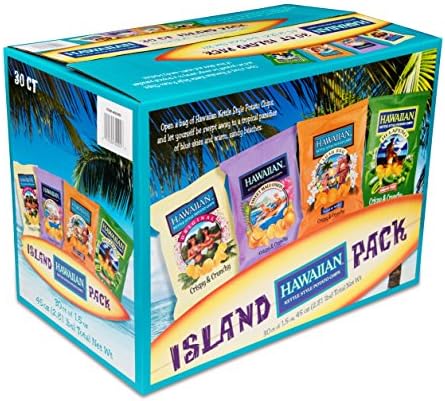 Hawaiian Kettle Style Potato Chips, Variety Pack, 30 Count