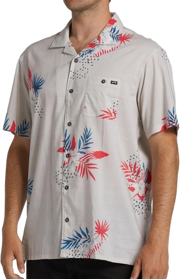 Billabong Stars Stripes SS Button Down Shirt - Stone