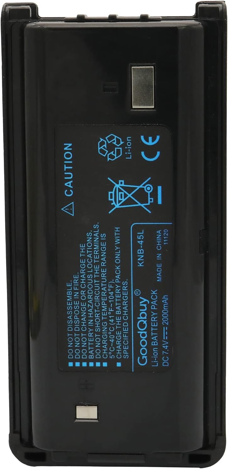 2000mAh 7.4V Li-ion Two-Way Radio Battery is Compatible with Kenwood KNB-45 KNB-45L KNB-45Li TK-2200 TK-2200L TK-2207 TK-2202E TK-2206 TK-2206M TK-2207 TK-2207G TK-2212L