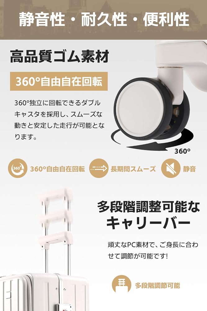 Amazon | [Yuweijie] スーツケース フロントオープン usbポート