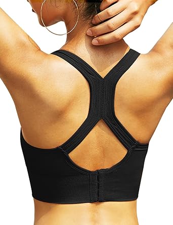 Sports Bras for Women - High Impact Support Adjustable Straps Racerback with Padding Workout Bras Yoga Bra