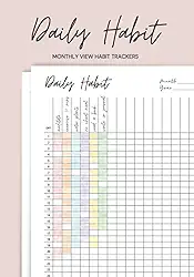 Daily Habit Tracker: Habit Tracking Notebook | One Month to a Page | Set Goals and Log to Build Good Habits on a Routine Basis with This Inspirational Productivity Journal | Medium
