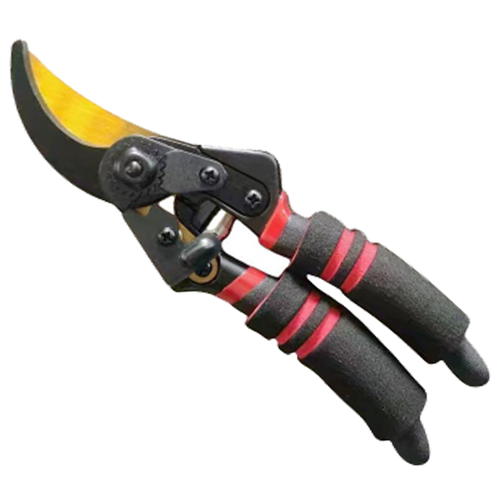 Titanium Pruning Shears, Hand Pruners 4x Cutting Power Trimming, Garden Clippers 1-Inch Cut Capacity, Best Gardening Gifts, Easy to use Gardening Tools, Arthritis Weak Hand Snips