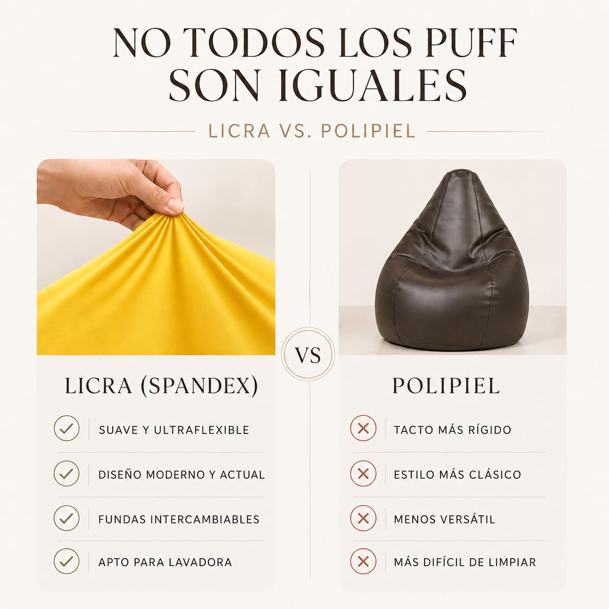 Aiire Puff con Relleno Incluido Moderno - Puf Salon Ergonómico Ultra Flexible en Lycra Lavable y Desenfundable - Cojin de Suelo Infantil XXL - Bean Bag Chair Adolescente o Juvenil [140x50]