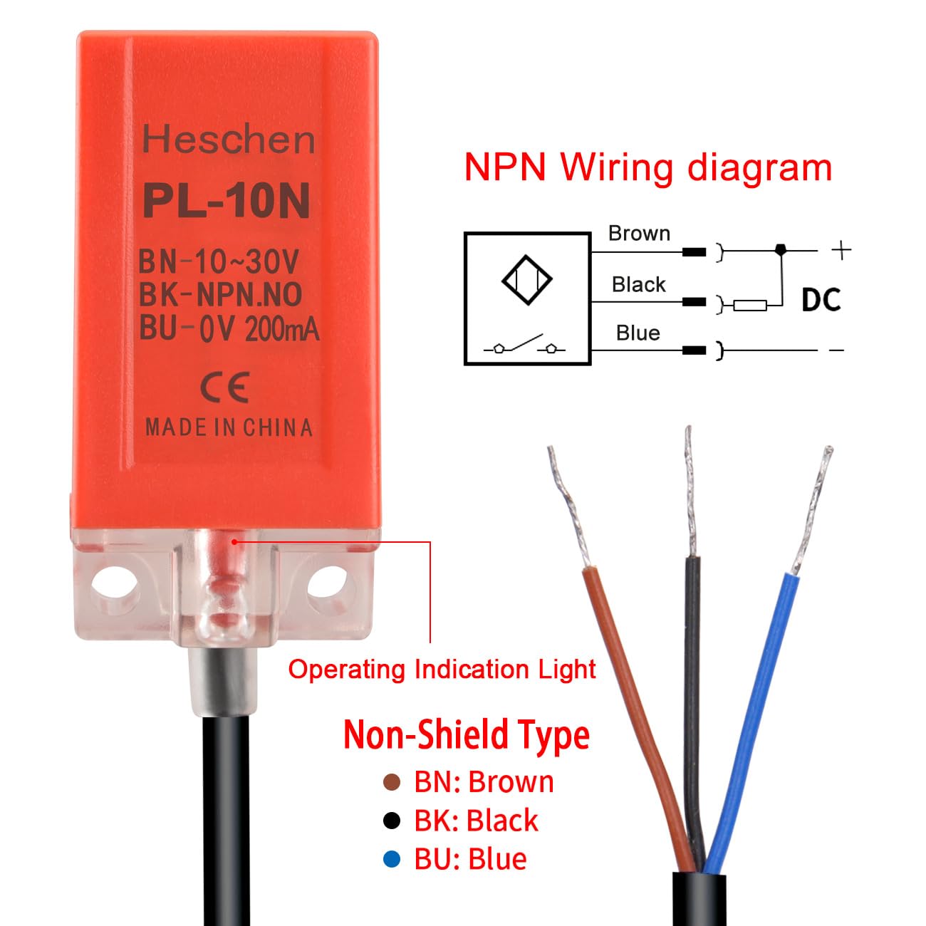 Capteur De Proximité Inductif NPN, PL-05N, 5mm, So... – Grandado