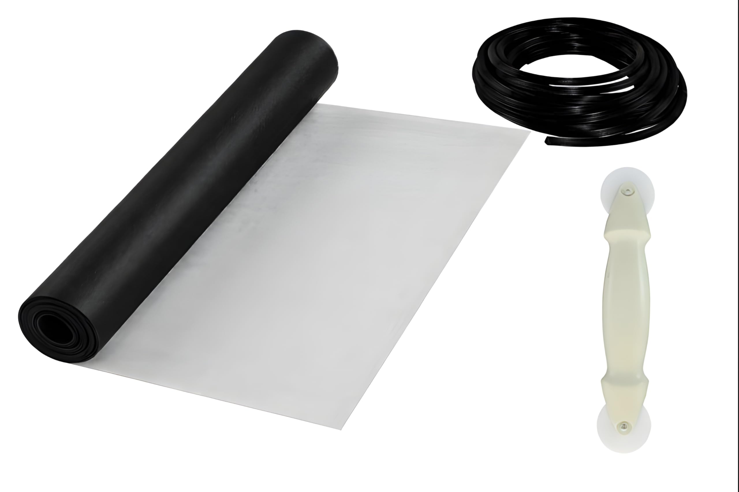 WRS 48x84 Window Screen Repair Kit, Charcoal Fiberglass Mesh, For Windows
