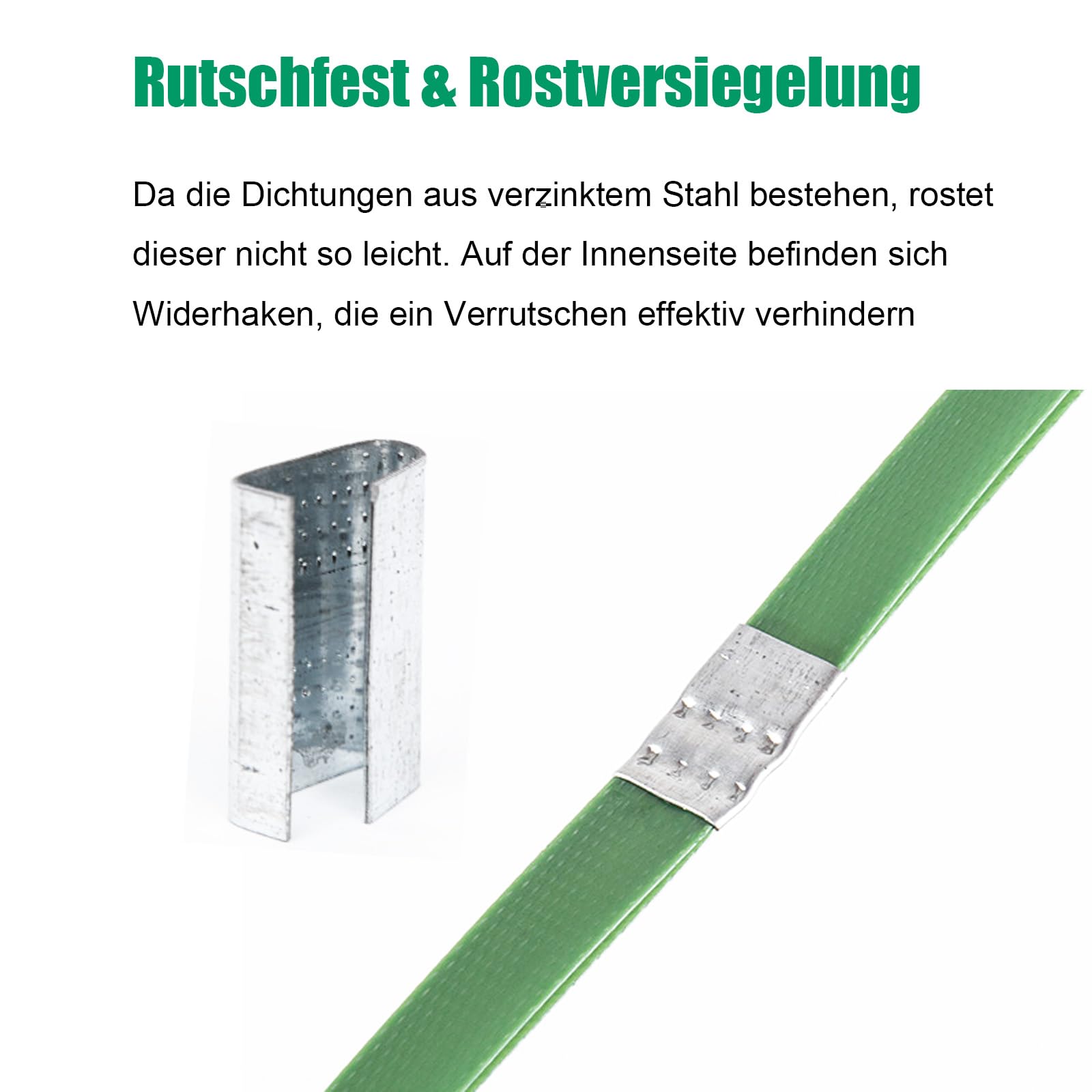 2000 Stück 13mm Verschlusshülsen für PP/PET Umreifungsband, ca. 6kg