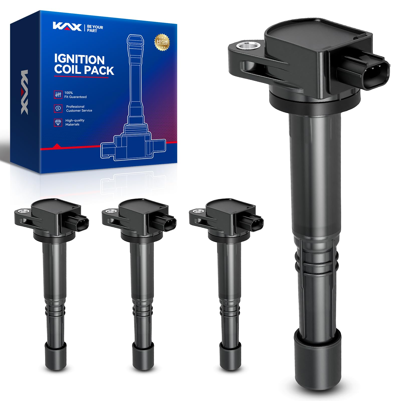 KAX 4 Ignition Coils for Acura TSX 2009-2014 2.4L