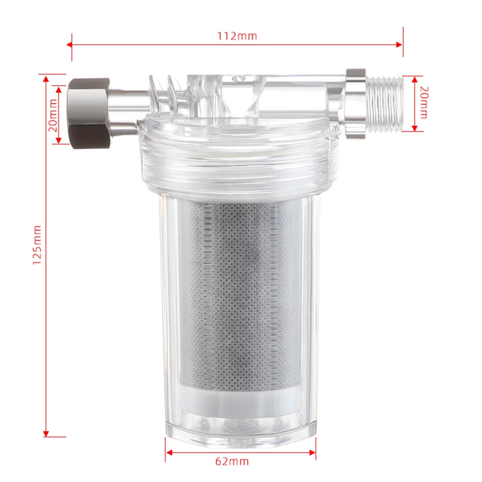 Purificador de salida Universal, filtro de ducha de carbón activado, filtro de ducha, grifo, purificación de calentador de agua, 1 ud.(W1 carbon filter)