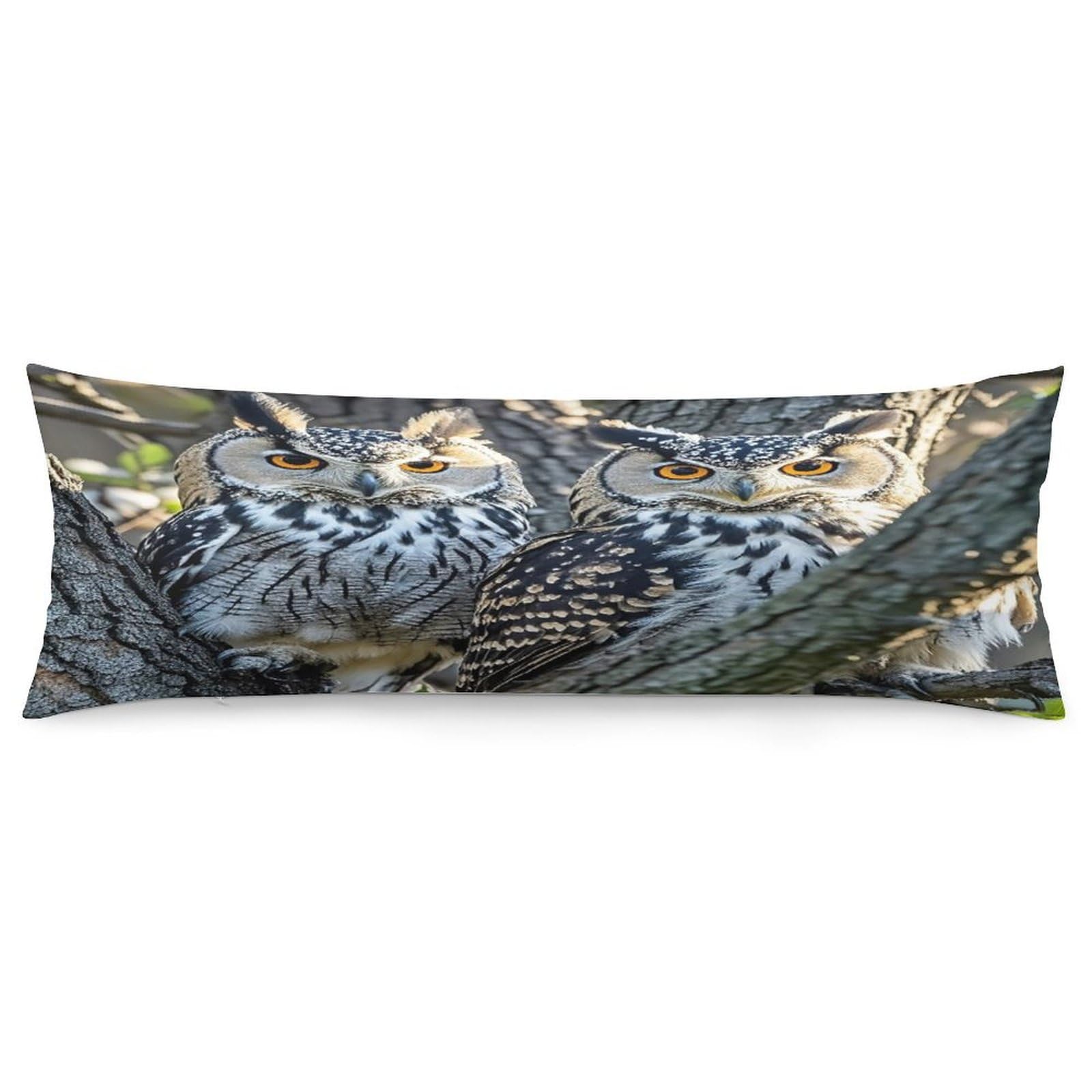 Wild Owl Birds Pillowcase Decorative Body Pillow Cover Soft Full Long Pillow Case Breathable Large Body Pillowcase Cute Cozy Pillow Sham for Bed Couch Sofa 18.9 X 53 Inch