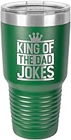 Vista 16 de King of the Dad Bromas – Vaso de bebida de 30 oz con paja y tapa superior deslizante Taza de viaje grabada con láser Comparar con Yeti Rambler