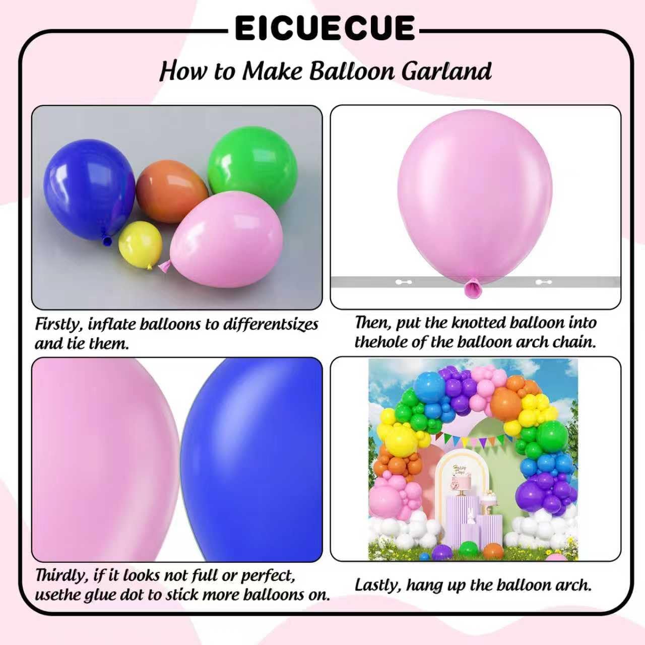 426Pcs Rainbow Balloon Arch Kit - 7 Assorted Colors Balloon Garland Kit for Birthday Party Kids Baby Shower Wedding Anniversary Christmas Pride Rainbow Colorful Supplies Party Decorations image 3