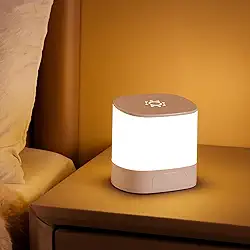 Luz noturna portátil, lâmpada noturna de toque LED para crianças e adultos, auxílio para dormir, alimentado por USB, cabeceira 10~100% regulável, luz noturna quente em 3 cores, cuidado suave para os