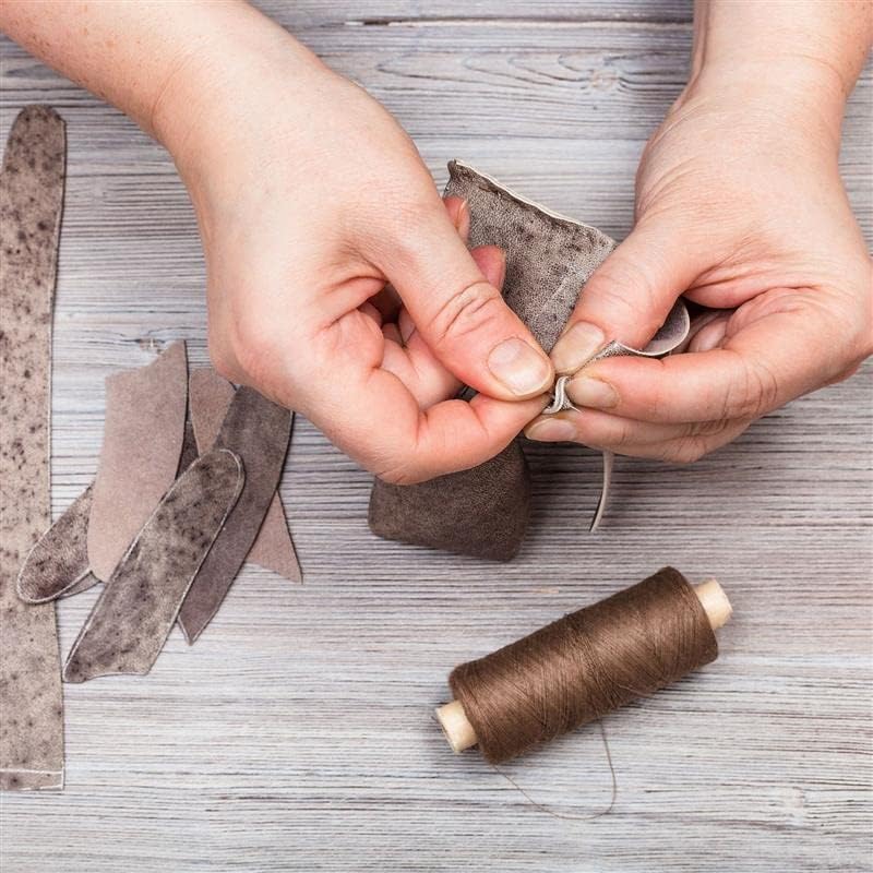 Leather Sewing Kit DIY Leather Sewing Awl Needle With Copper Handle Set Leather Canvas Tent Shoes Repairing Tool W/Nylon Thread| | - - (Color: SET 1)