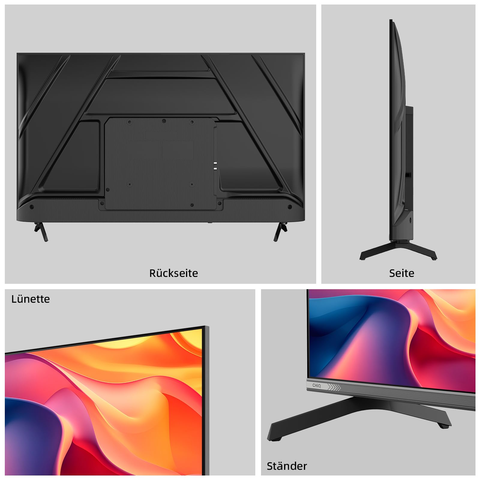 CHiQ 43 Zoll 4K UHD QLED Smart Google TV, ALLM & VRR für Spiele, MEMC | Kompatibel mit Apple AirPlay, HDR10, Sprachsteuerung, Ultra-dünnes Metal-Design, Dolby Audio, 2.4G/5G WLAN, U43QST