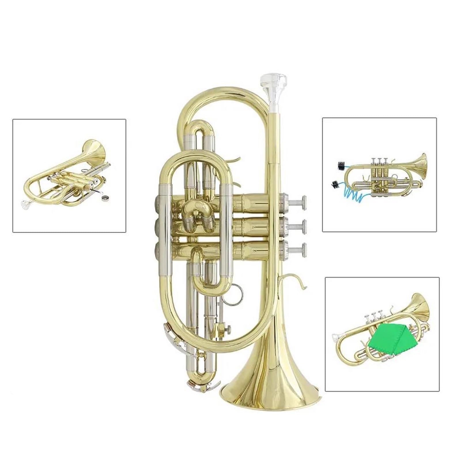Euphonium Musikinstrumente Trompete Bb Messingkorpus Kontrabass Zweitonhorn Mit Zubehör Für Professionelles Spielen
