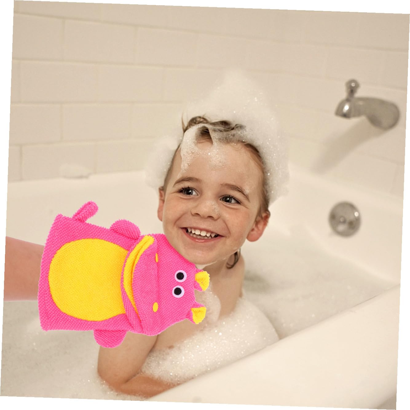 Guantes de Baño Exfoliantes Infantiles 5 Piezas de Fibra