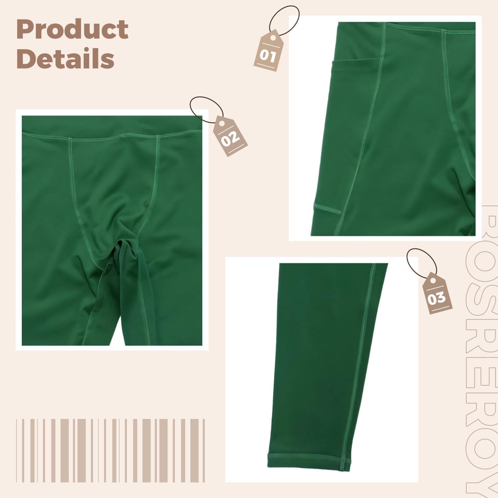 Męskie legginsy treningowe, rajstopy do biegania z wysokim stanem z kieszeniami, sportowe dopasowanie dla mężczyzn, elastyczny i odprowadzający wilgoć design, idealne dla wzrostu od 5'11 do 6'3, waga
