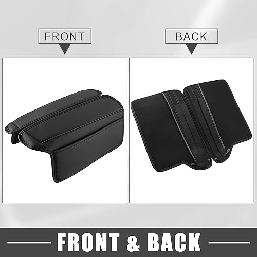 Miniatura 7 de Cojín para reposabrazos de consola central de automóvil, almohadilla suave, color negro, para Nissan Rogue 2021 2022 2023 (paquete de 2)
