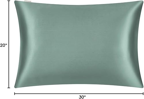 Vista 124 de DISANGNI Funda de almohada de seda de morera 100% natural para cabello y piel con cremallera oculta, 22 momme ambos lados