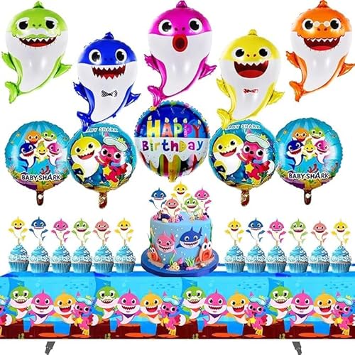 Tuhi Products TPSB01 Shark Party Supplies For Baby, Helium Baby Shark Party Balloons thumb #7