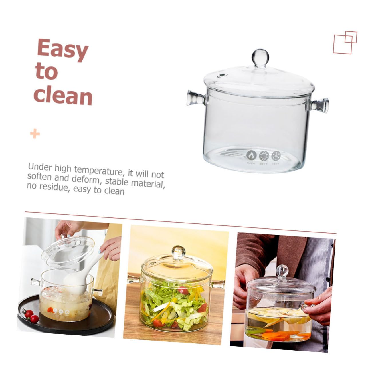 VANZACK 1500ml Glas Schüssel mit Deckel Hitzebeständig Klarsichtiger Glasbehälter Mikrowellengeeignet für Salat und Aufbewahrung in Küche