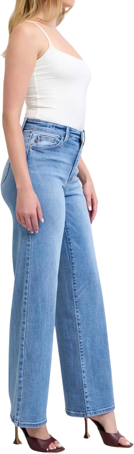 Judy Blue High Waist Vintage Wash Retro Wide Leg, Inseam 33"