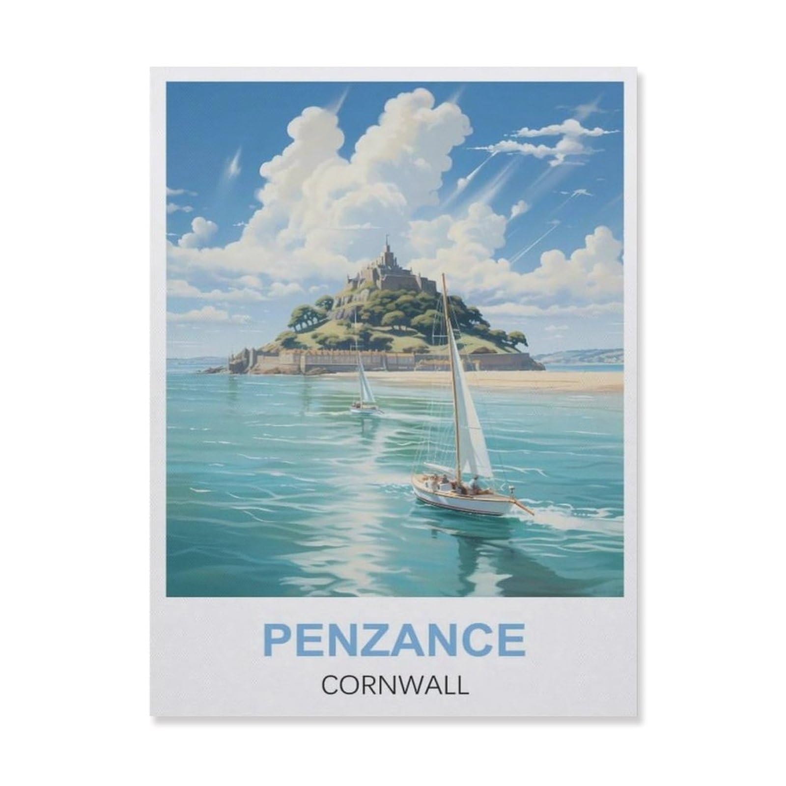 Funny Metal Tin Signs，Penzance Cornwall(20x30cm）