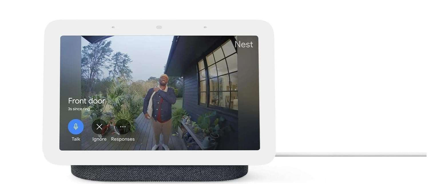 Google Nest Hub 7” Smart Display with Google Assistant (2nd Gen) - Chalk, view 6