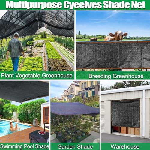 Schattierungsnetz 2x4M,Sonnenschutznetz mit ösen,Sichtschutzgewebe 90% Schattierwirkung,Sonnenschutznetz gewächshaus,Schattennetz Garten, Sonnenschutz Netz Schwarze